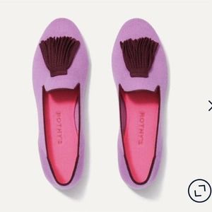 Rothy's The Merino Wool Tassel Slip On Loafer Flat Lavender Size W7 NWOB